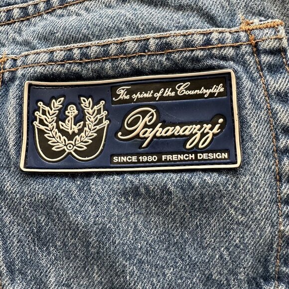 Paparazzi Made in Italy RARE Button Fly 90's Jeans Women's EU SZ 46 = US SZ 16 - Picture 4 of 11